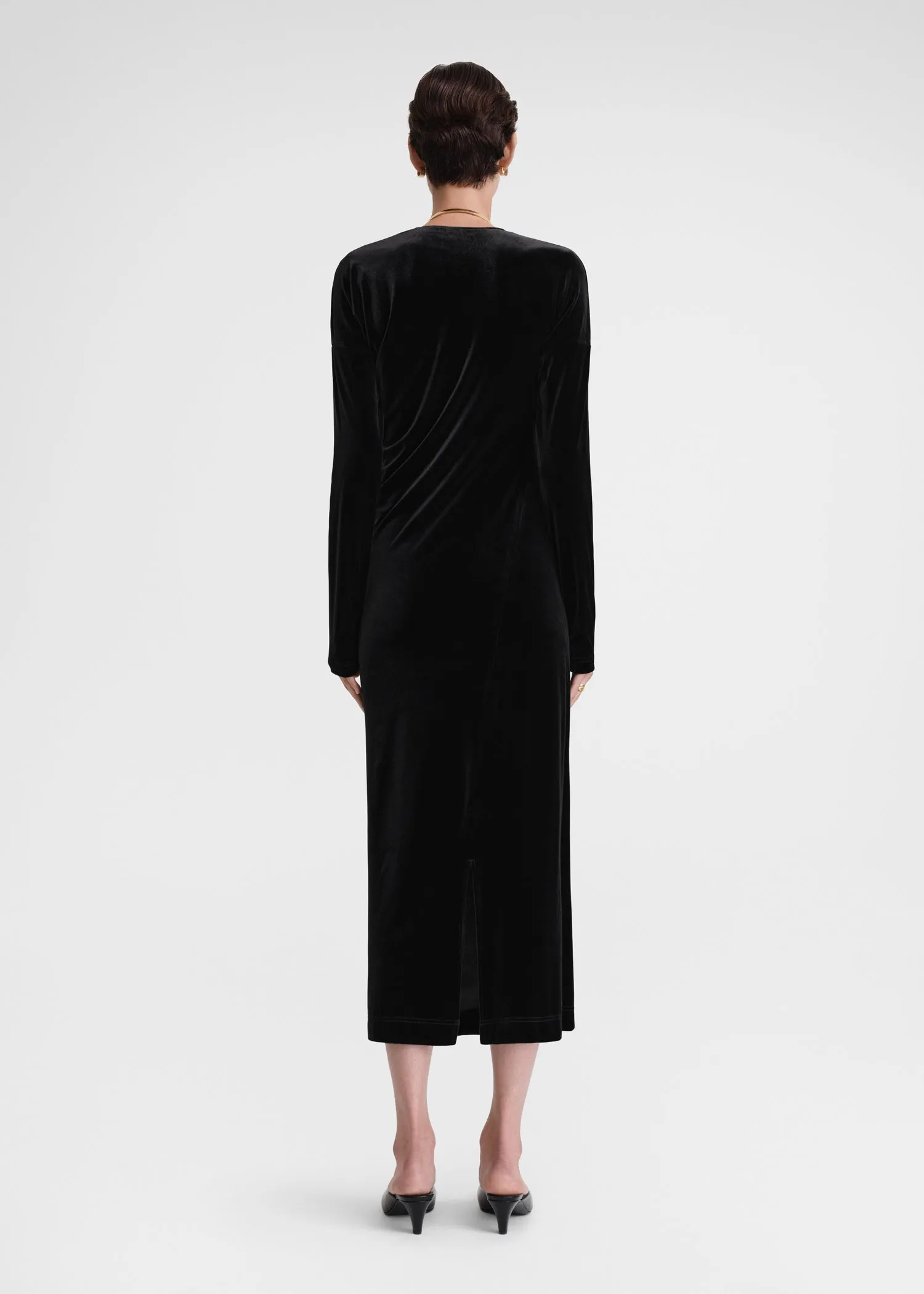 Twisted velvet dress black sold by Toteme product image thumbnail 3