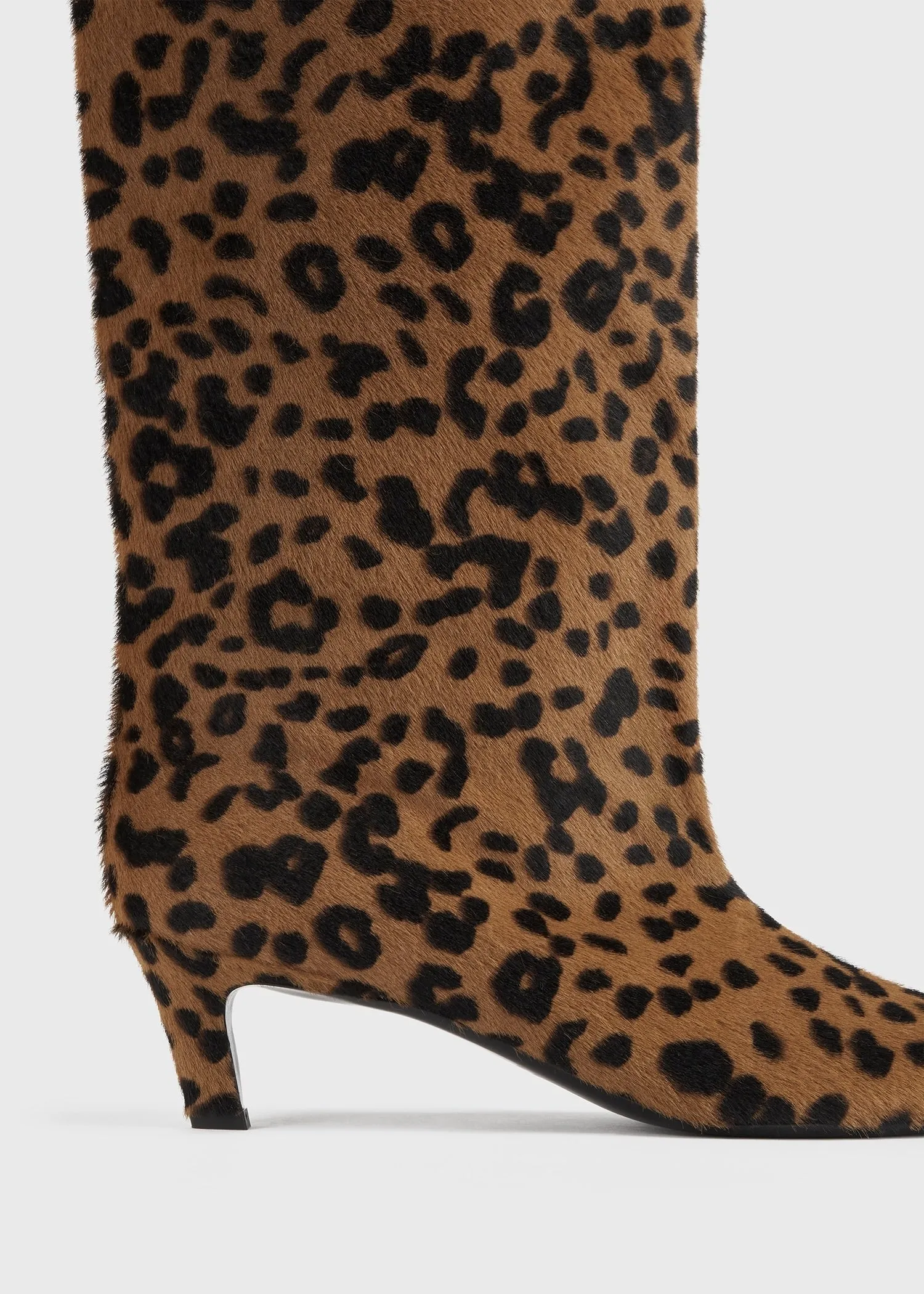 Leather wide shaft boots leopard sold by Toteme product image thumbnail 5