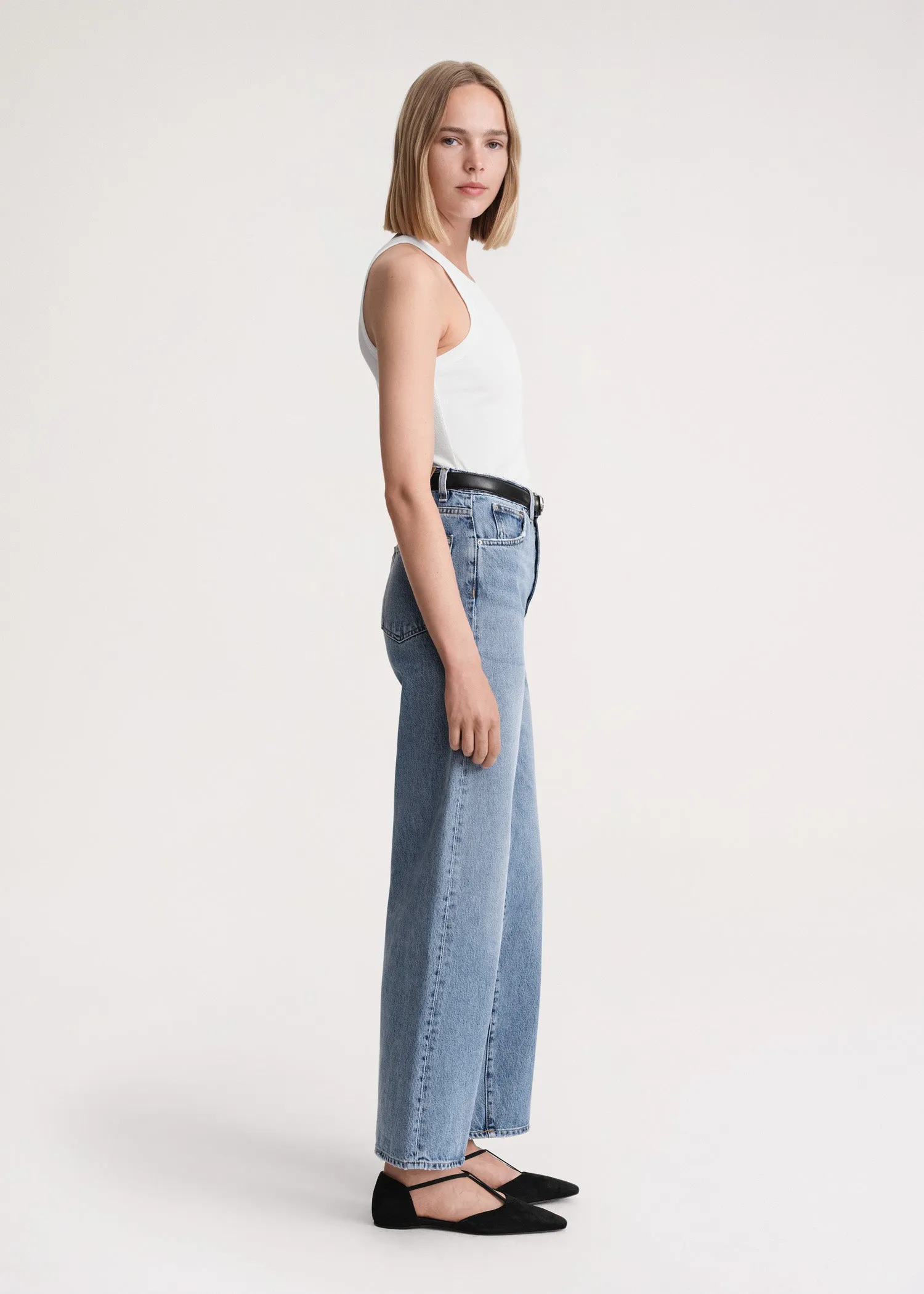 Flare fit denim worn blue sold by Toteme product image thumbnail 2