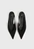 Wedge-heel suede slingbacks black sold by Toteme