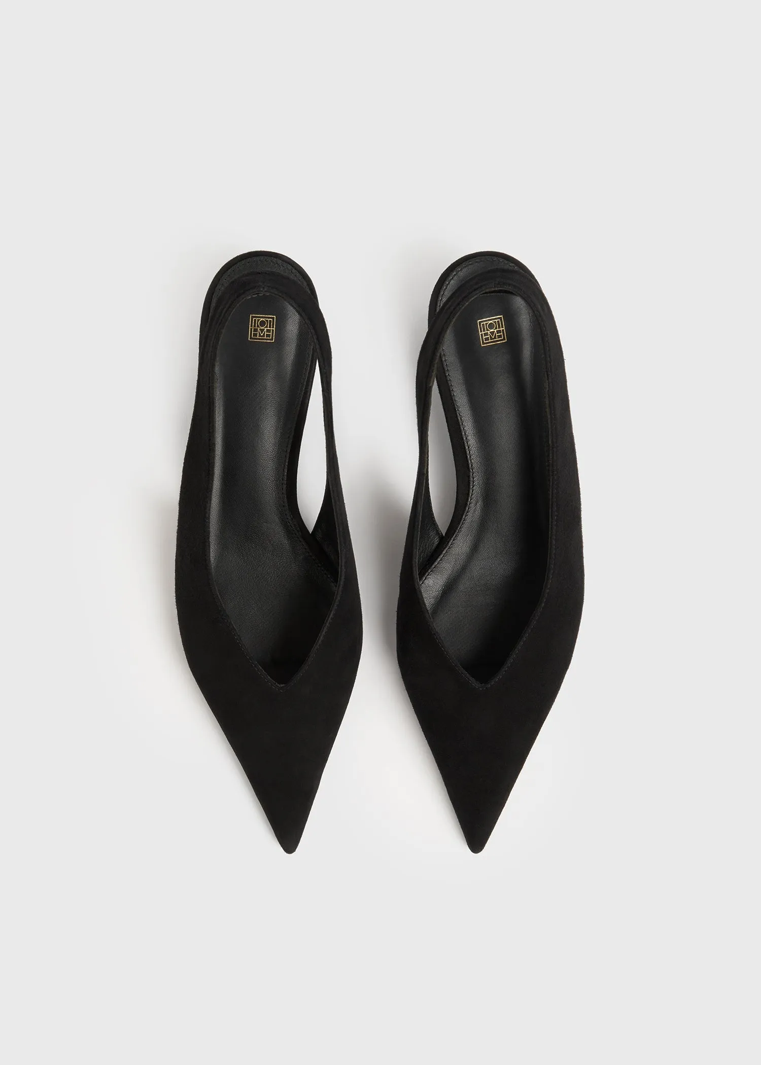Wedge-heel suede slingbacks black sold by Toteme product image thumbnail 5
