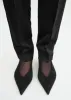Wedge-heel suede slingbacks black sold by Toteme