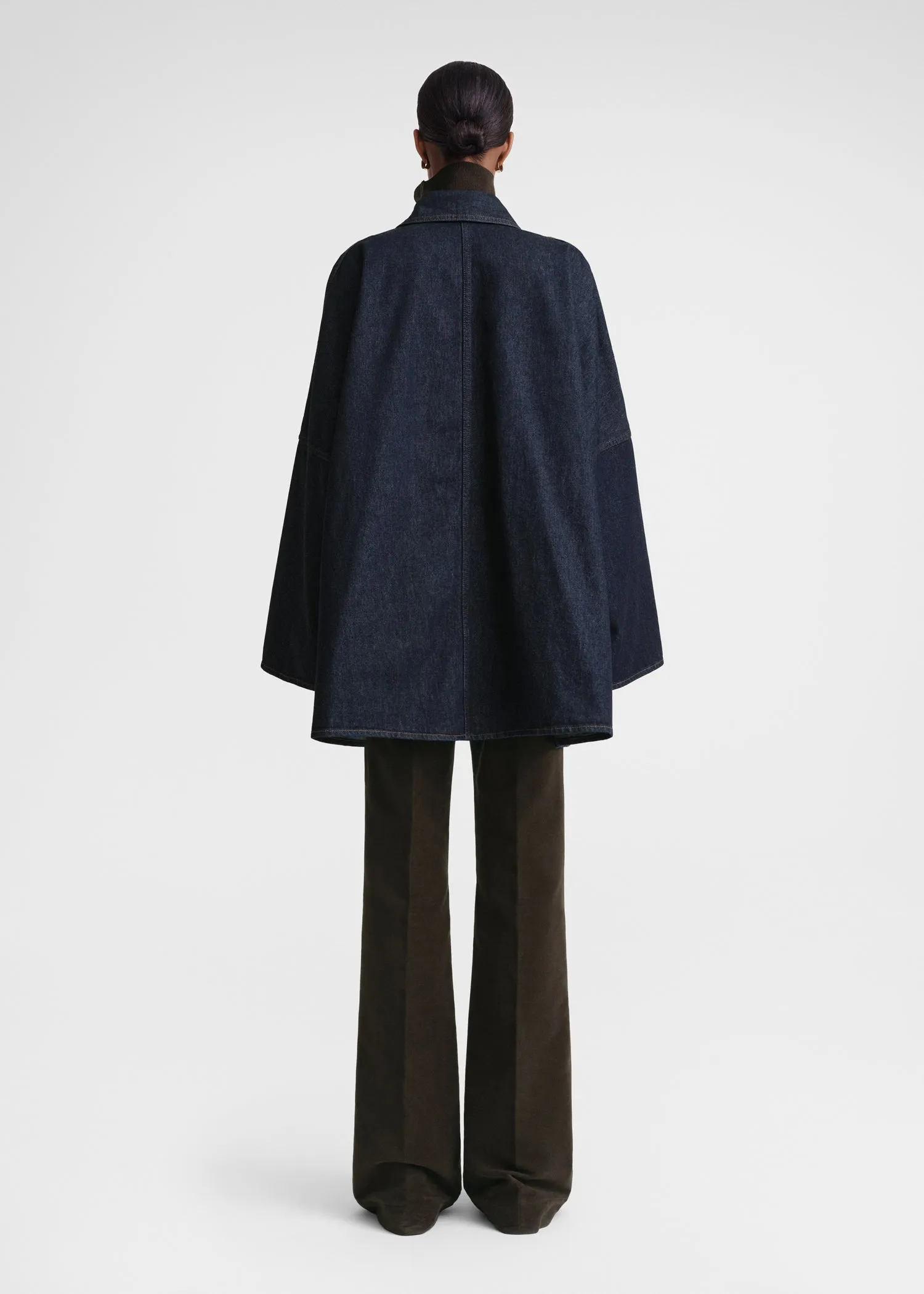 Denim overshirt jacket raw blue sold by Toteme product image thumbnail 3