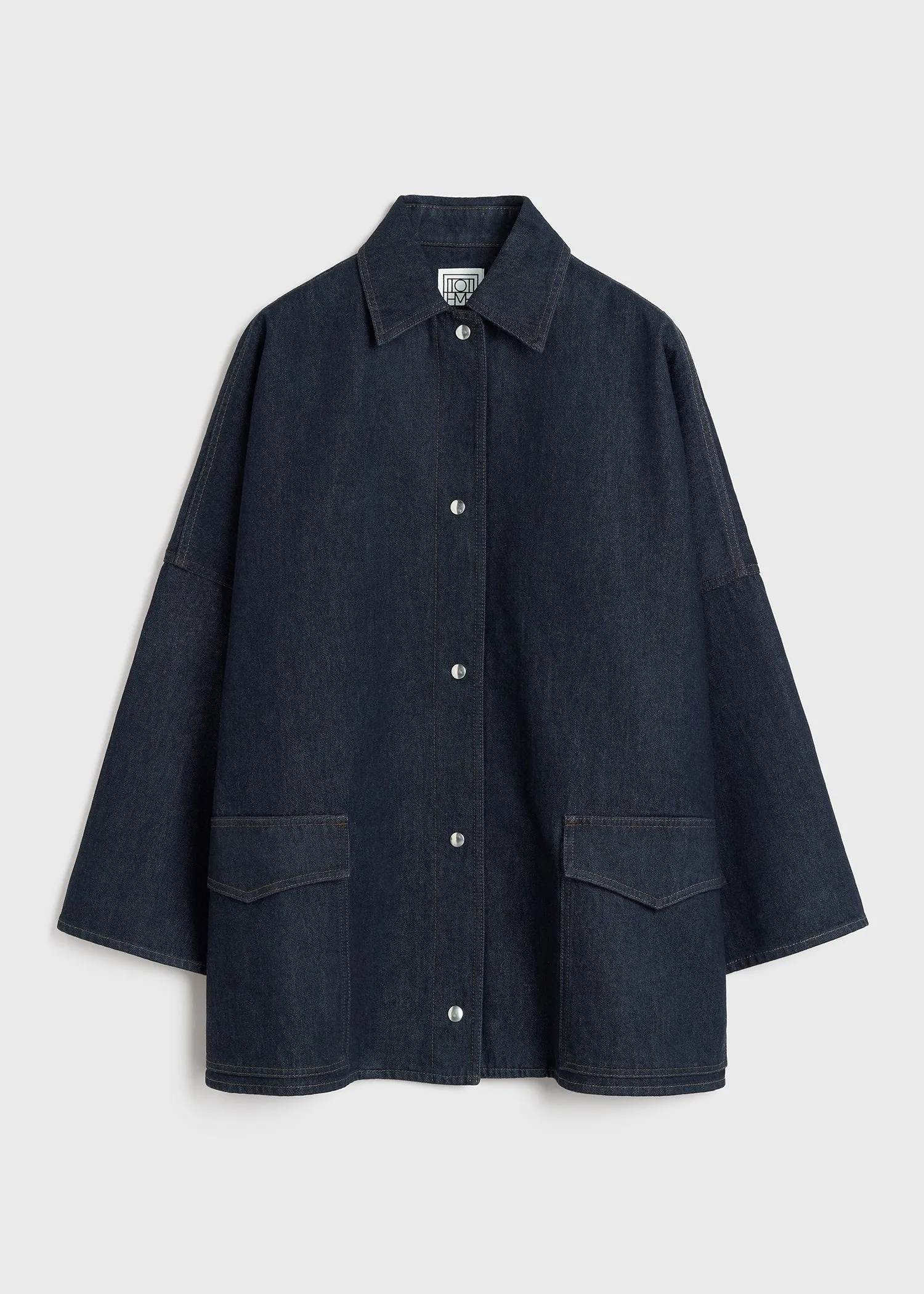 Denim overshirt jacket raw blue sold by Toteme product image thumbnail 5