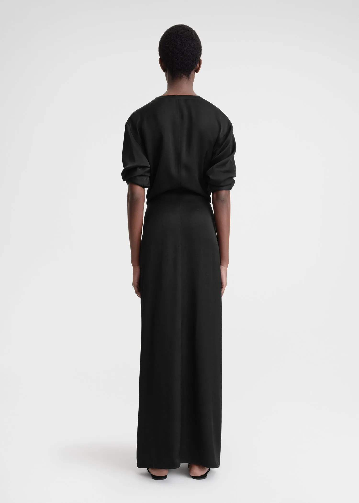 Satin knot dress black sold by Toteme product image thumbnail 3