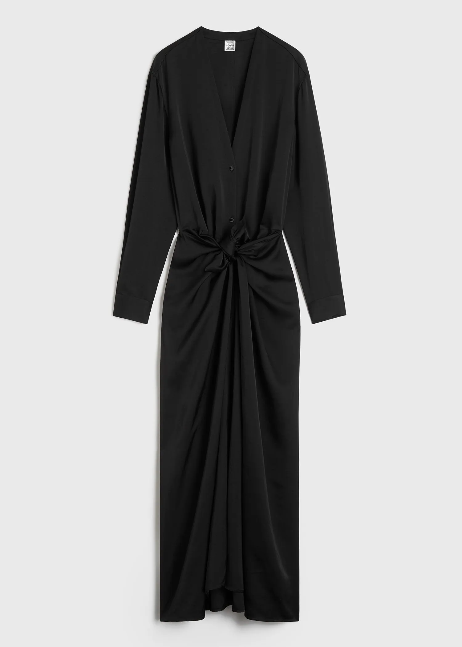 Satin knot dress black sold by Toteme product image thumbnail 5