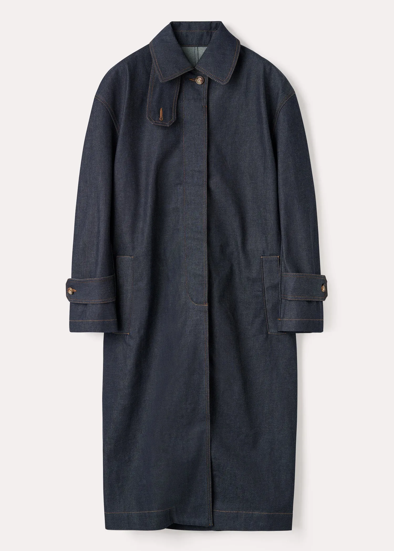 Oversized denim car coat raw | Parallel
