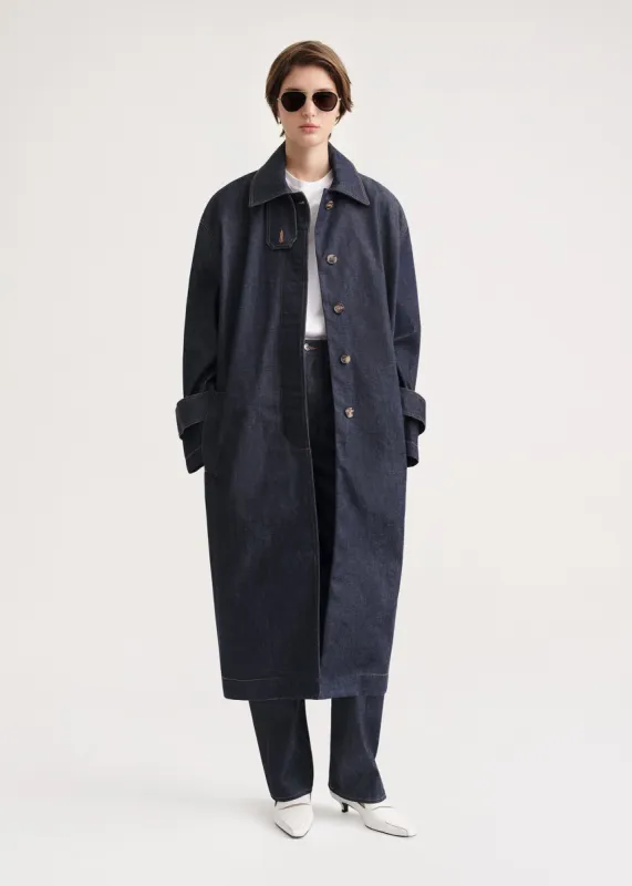 Oversized denim car coat raw sold by Toteme