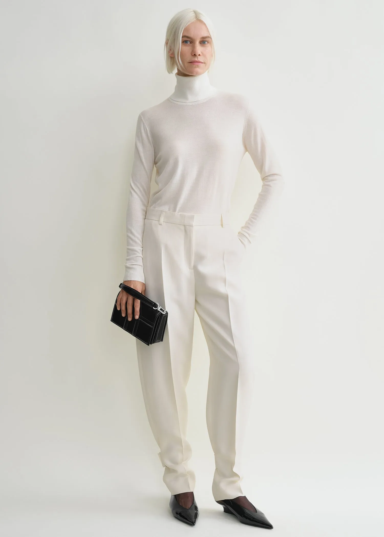 Buckled slouch trousers ecru sold by Toteme product image thumbnail 2