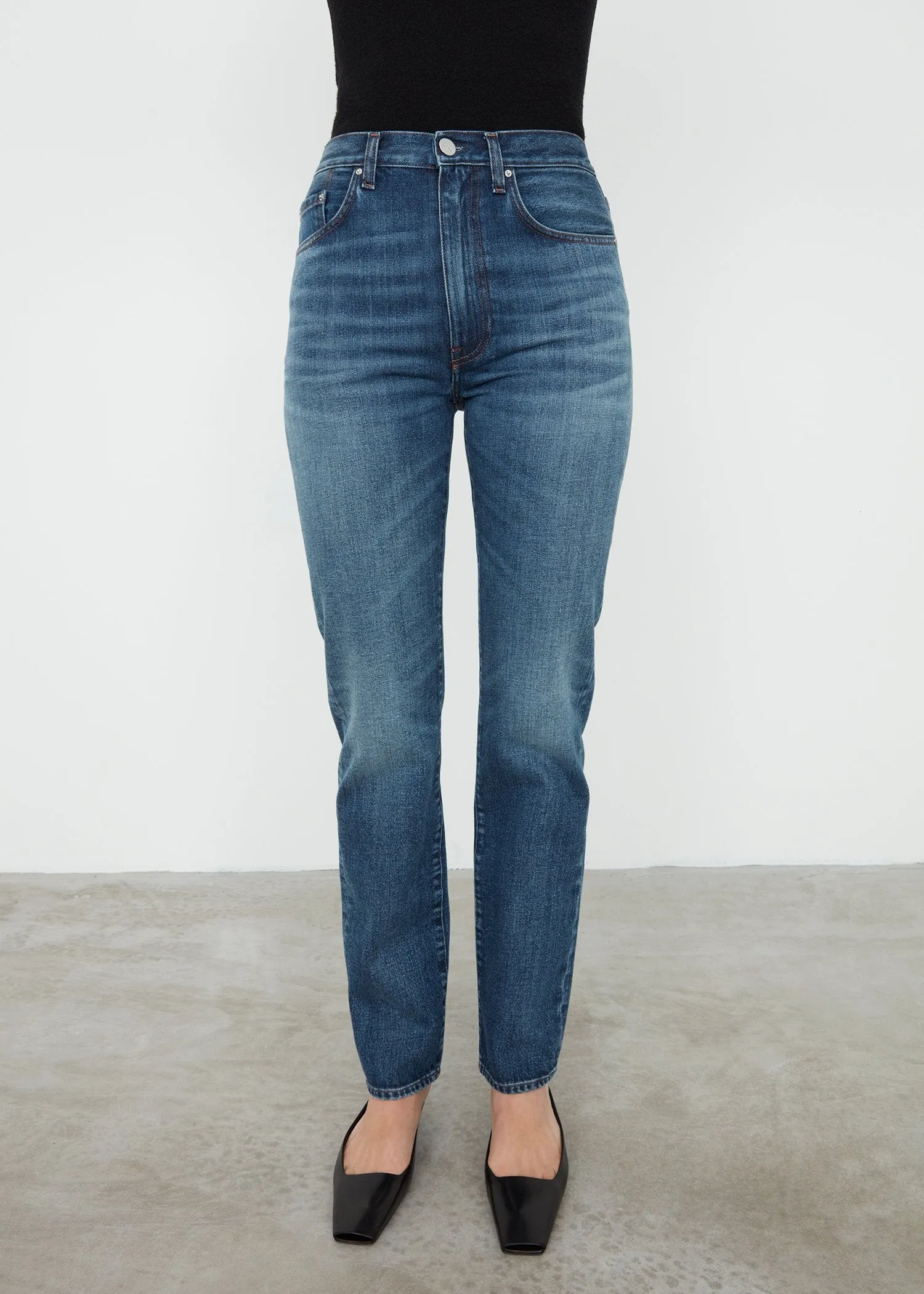 Regular fit denim dark vintage wash sold by Toteme