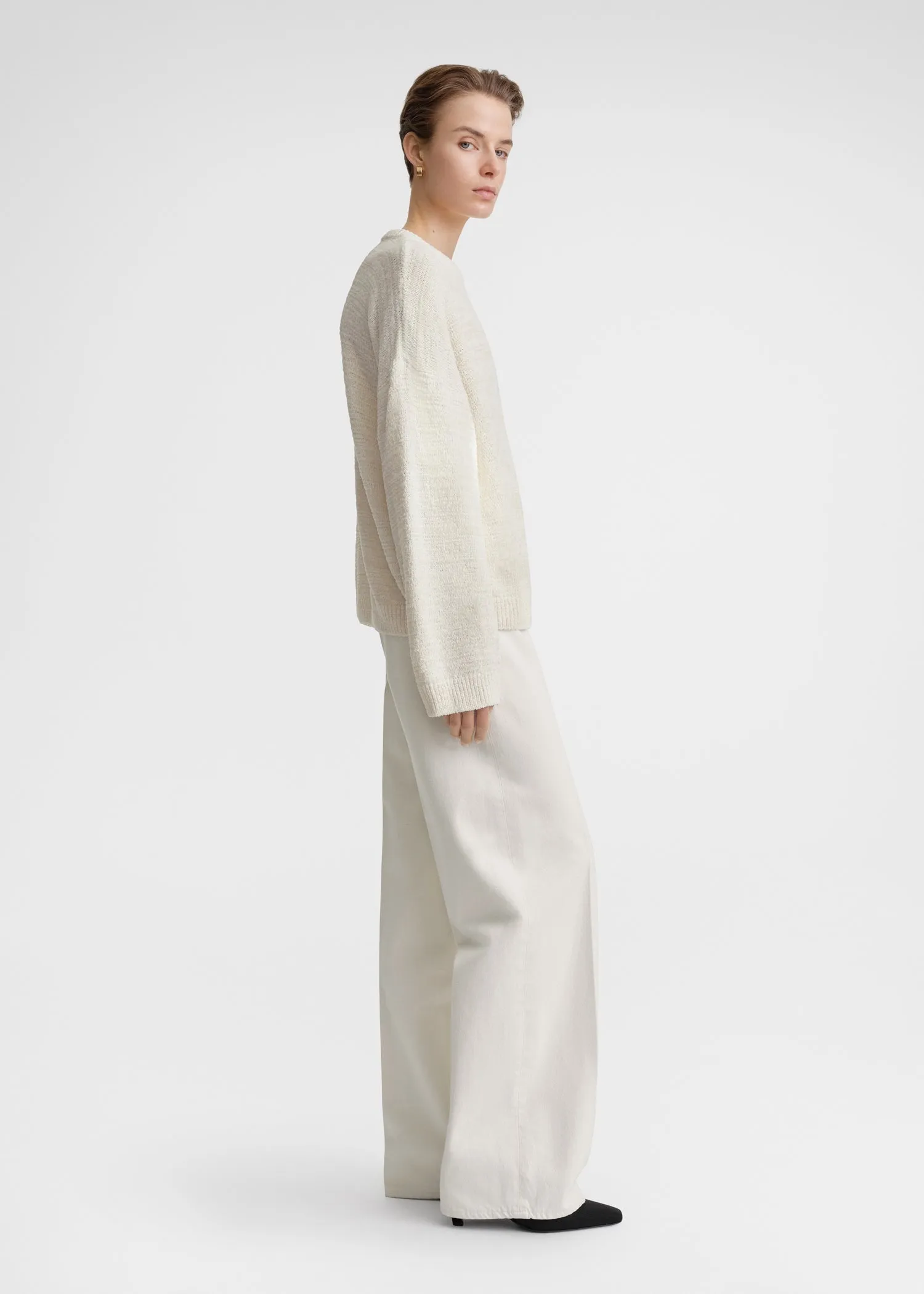 Chenille knit cream sold by Toteme product image thumbnail 2