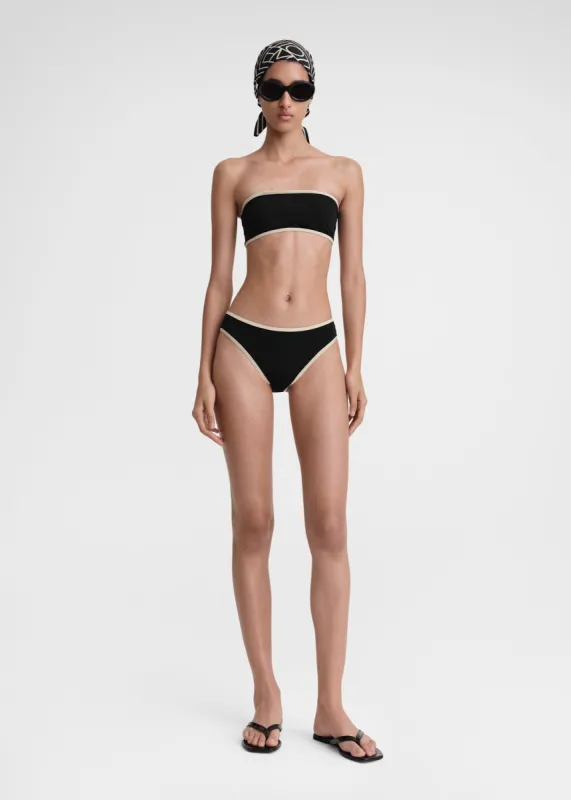 Twist-front bikini top black | Parallel