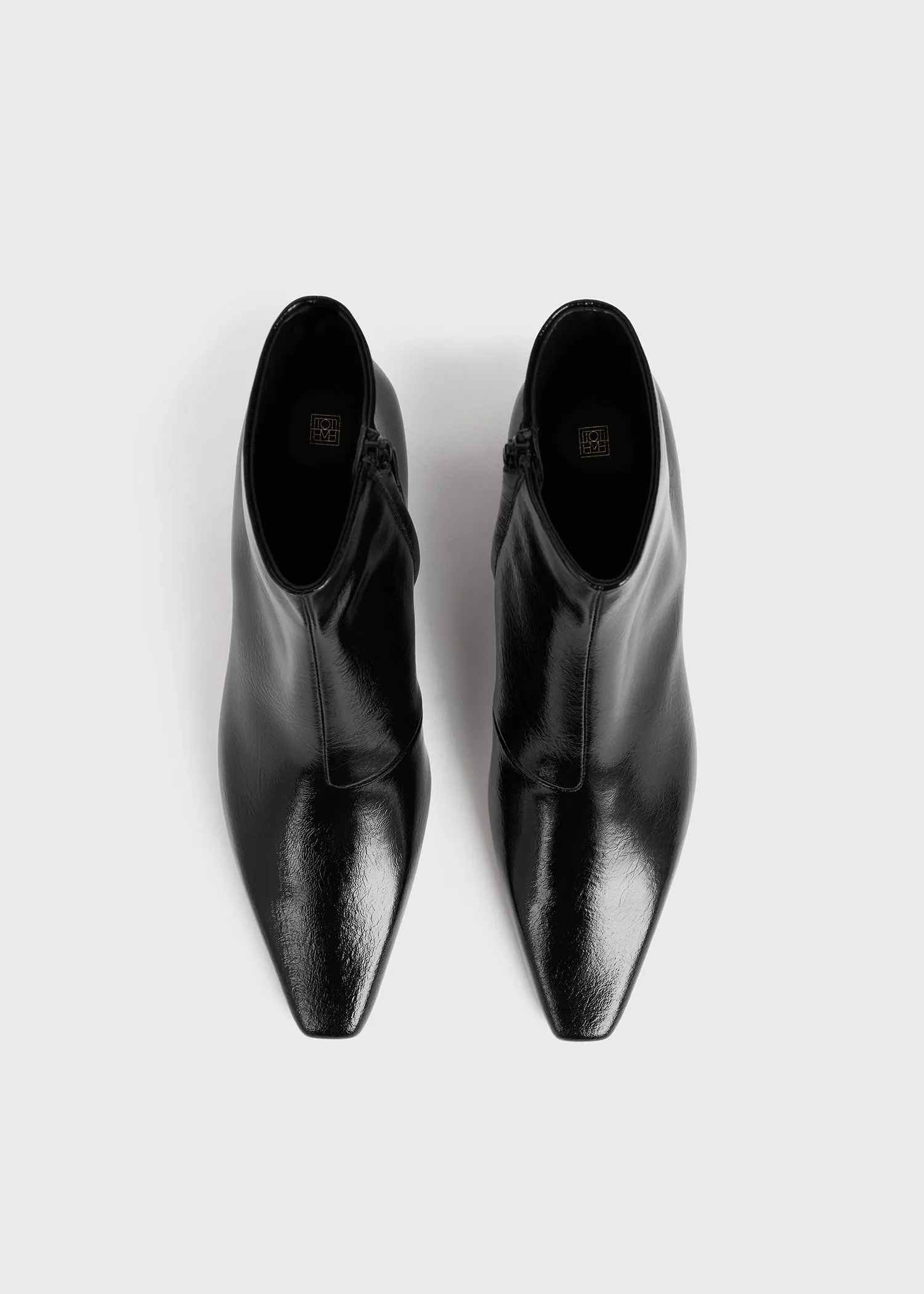 Slim patent ankle boots black sold by Toteme product image thumbnail 3