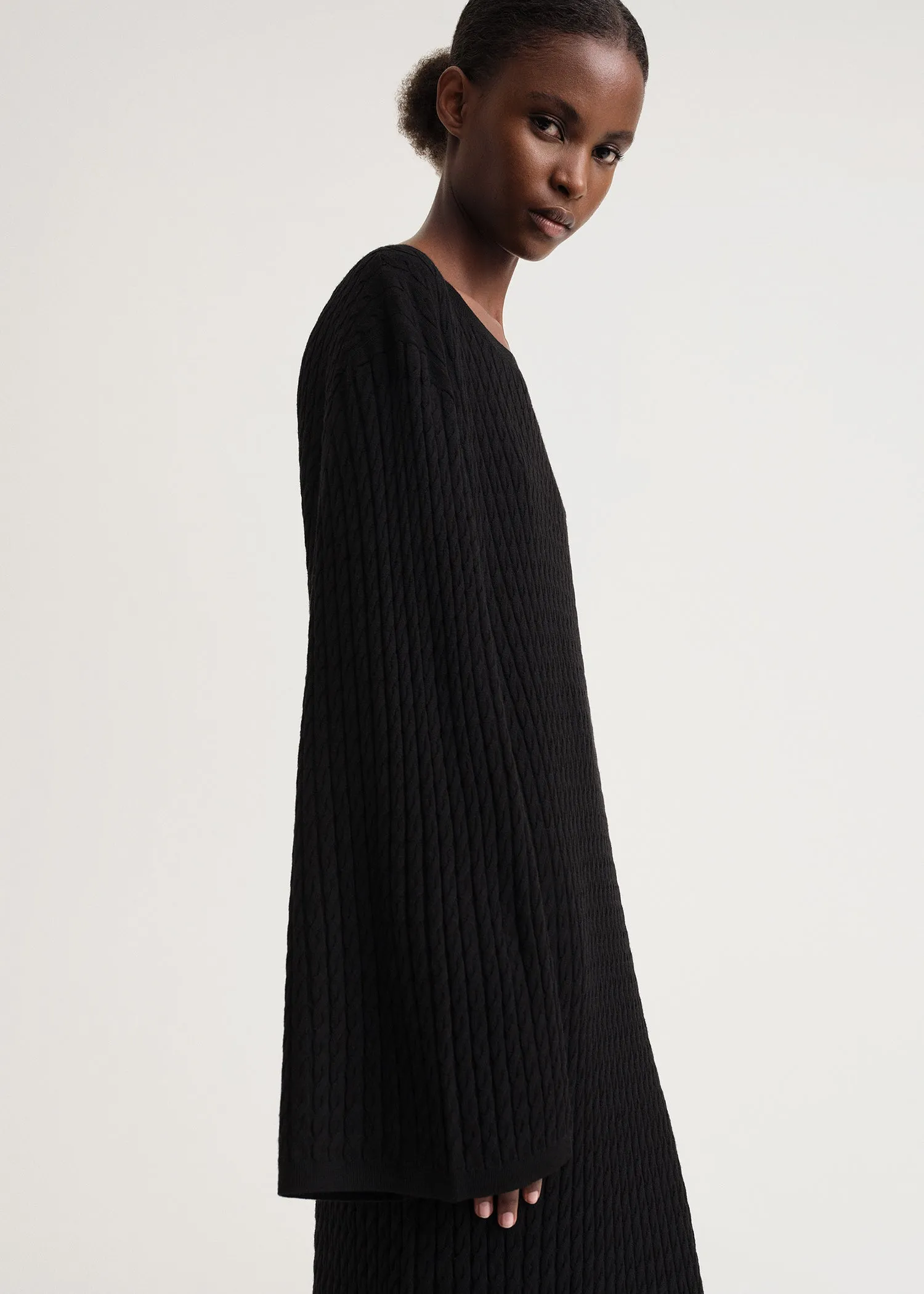 Cable knit dress black sold by Toteme product image thumbnail 4