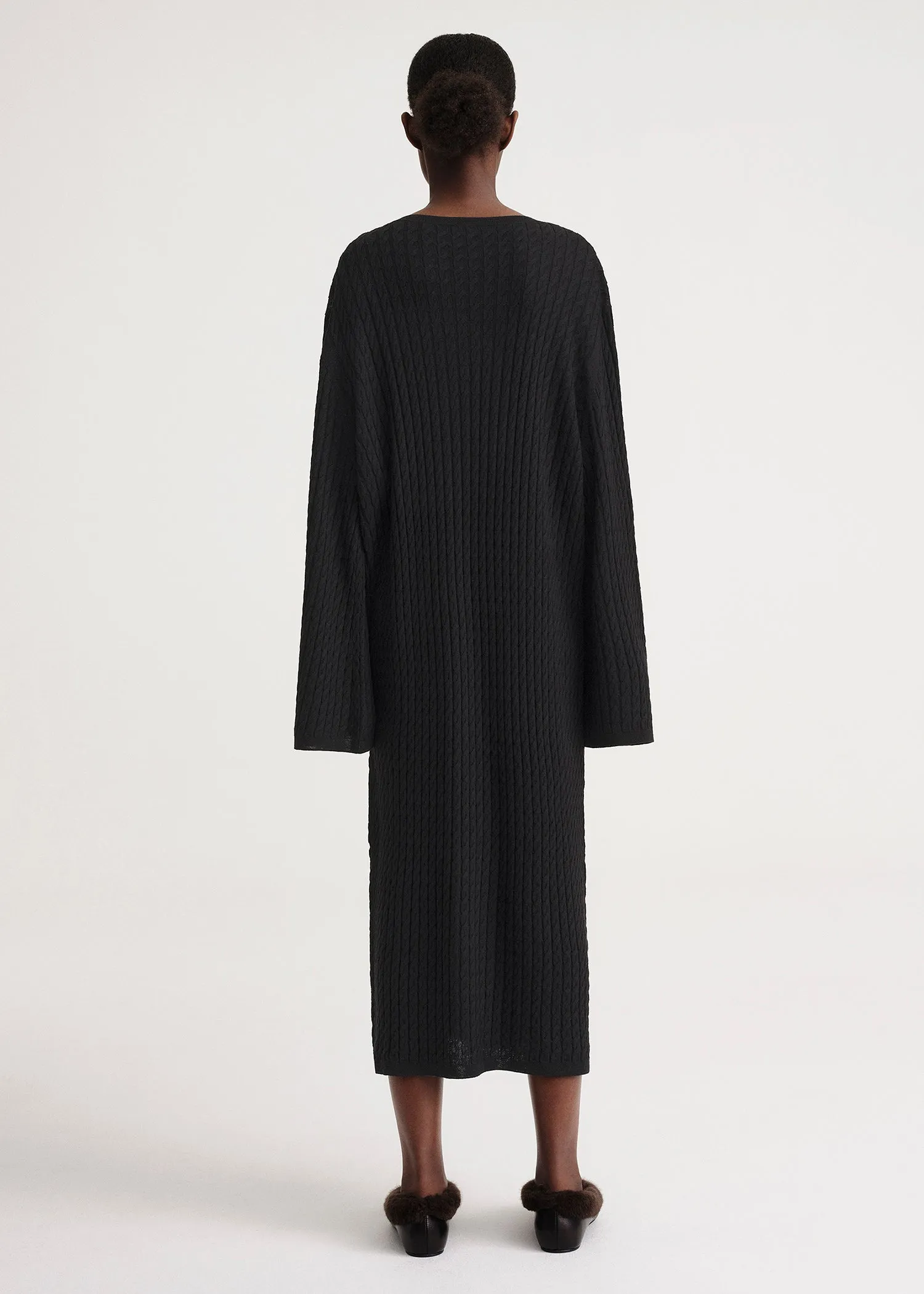 Cable knit dress black sold by Toteme product image thumbnail 3