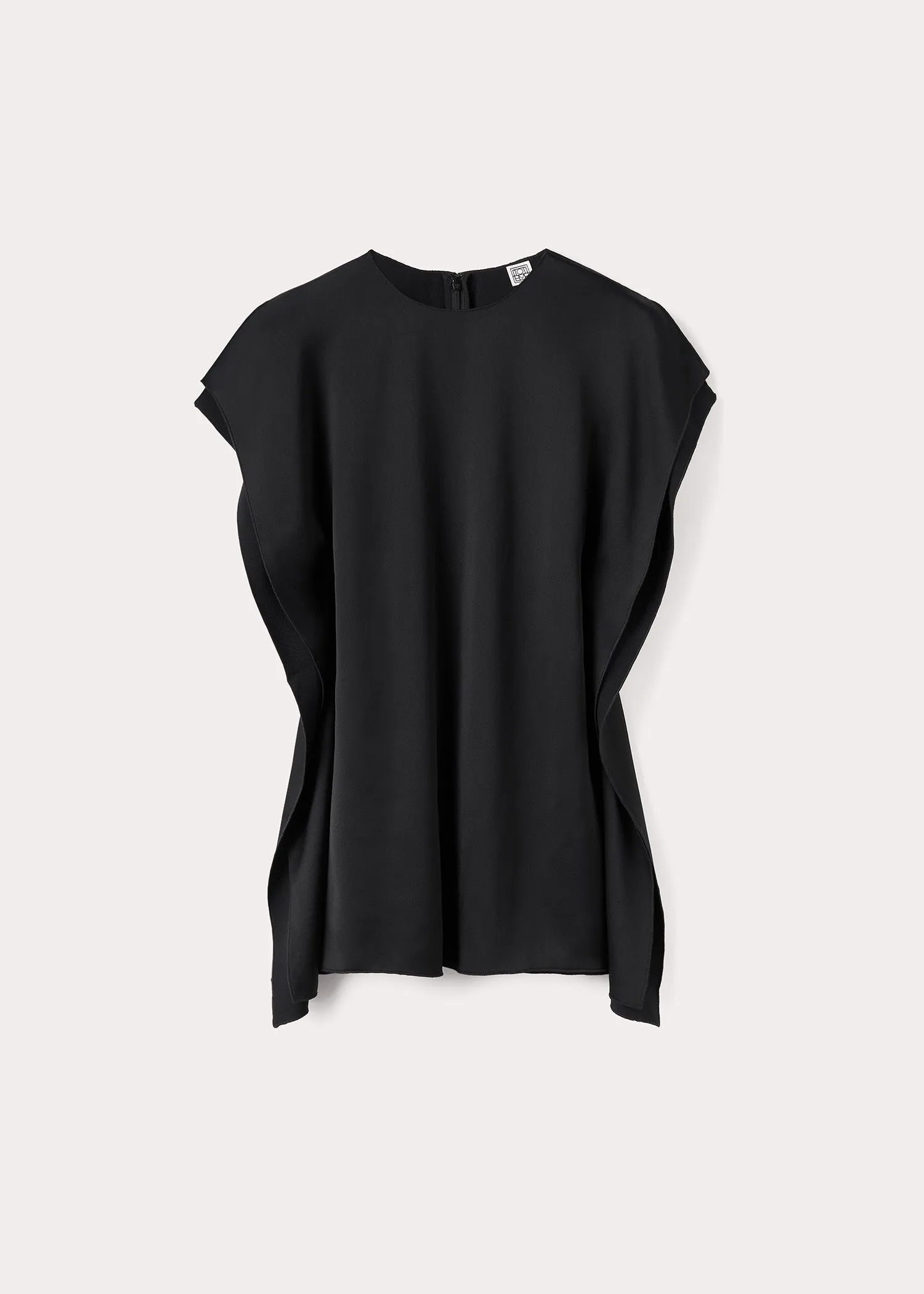 Side-drape satin top black sold by Toteme product image thumbnail 5