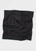 Striped embroidered monogram silk scarf black sold by Toteme