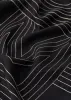 Striped embroidered monogram silk scarf black sold by Toteme