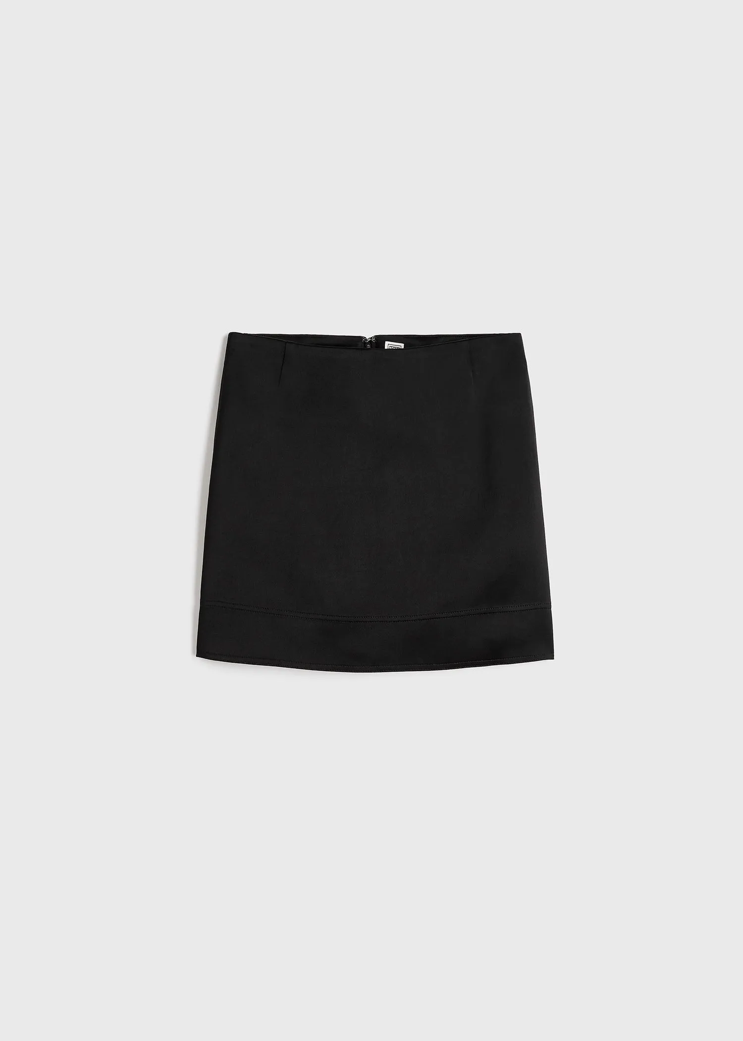 Contrast satin mini skirt black sold by Toteme product image thumbnail 5