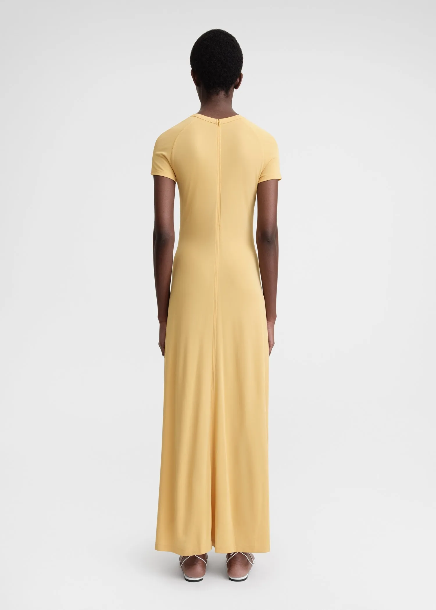 Fluid jersey dress cornsilk sold by Toteme product image thumbnail 3