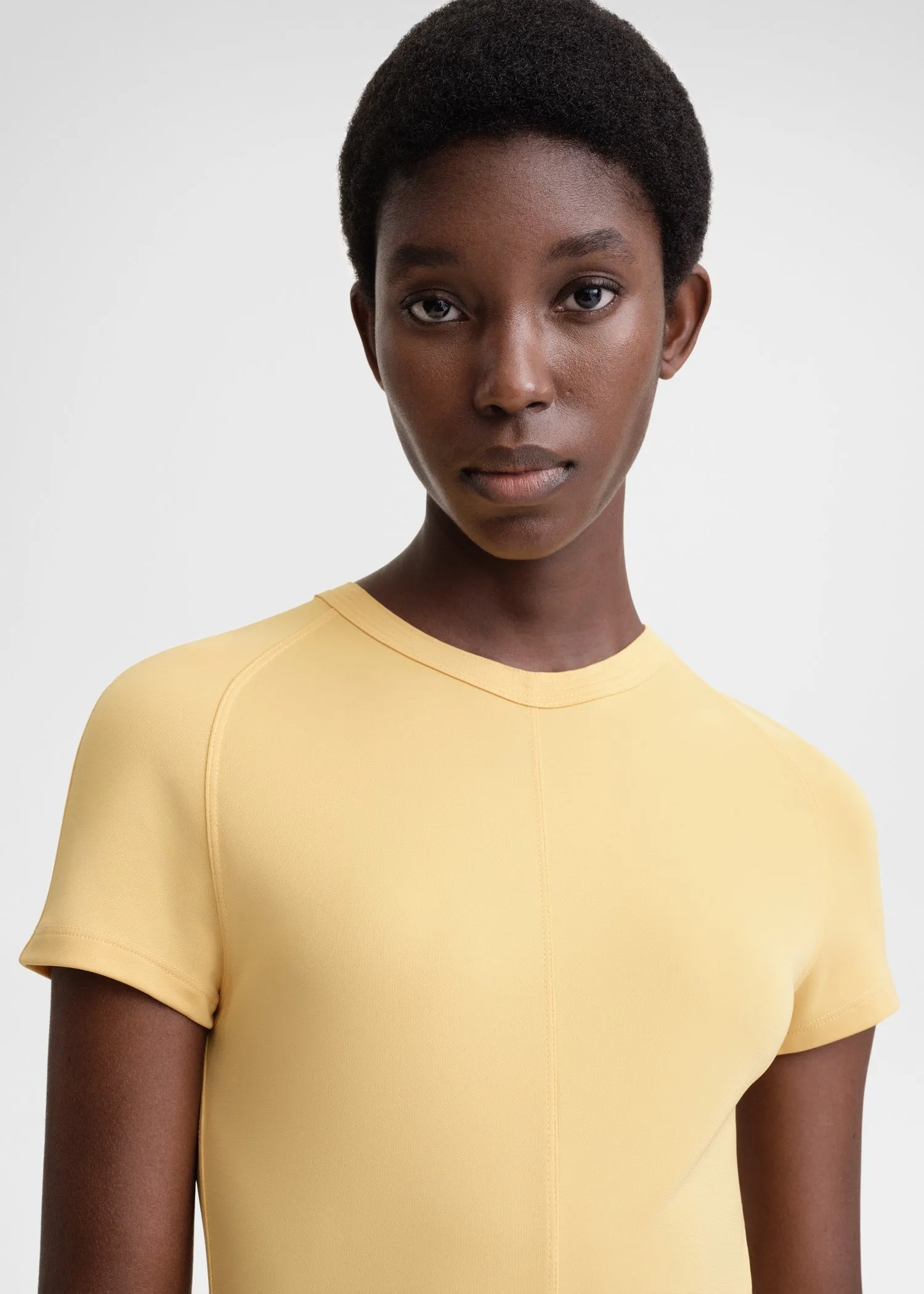 Fluid jersey dress cornsilk sold by Toteme product image thumbnail 4