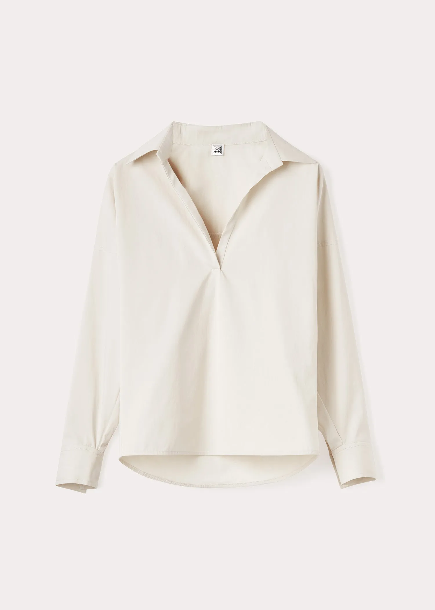 Washed cotton shirt sand sold by Toteme product image thumbnail 4