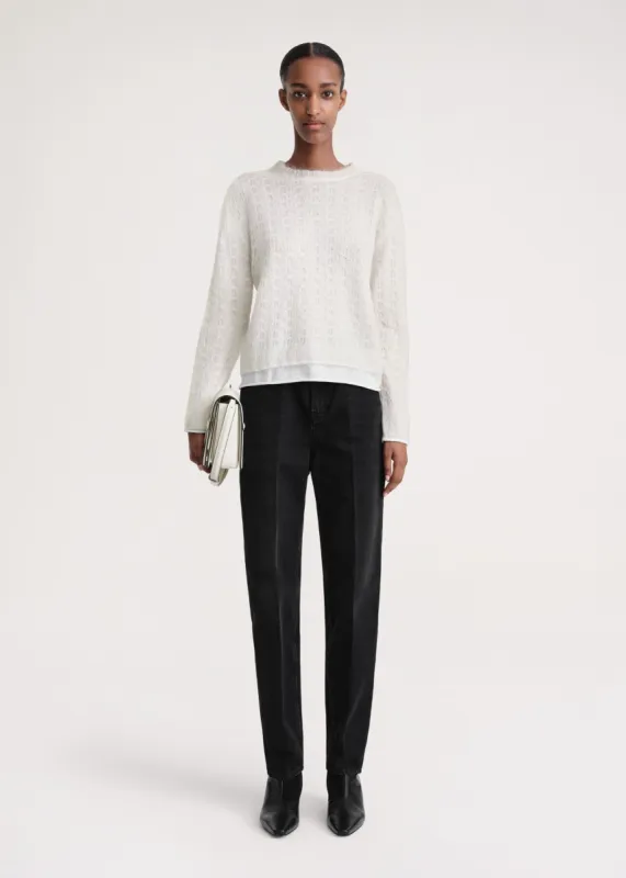 Mohair lace knit cream sold by Toteme