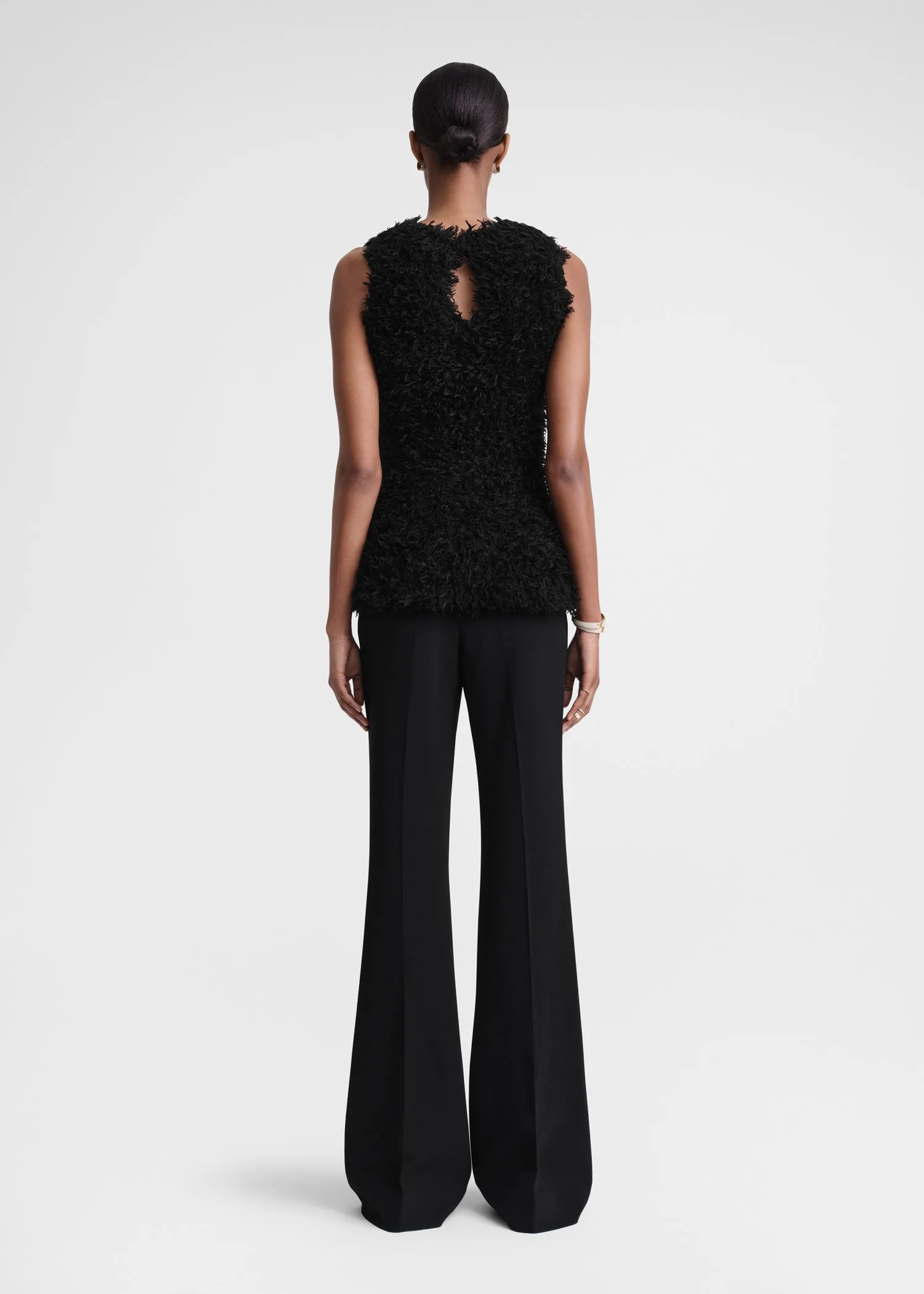 Curly mulberry silk knit black sold by Toteme product image thumbnail 3