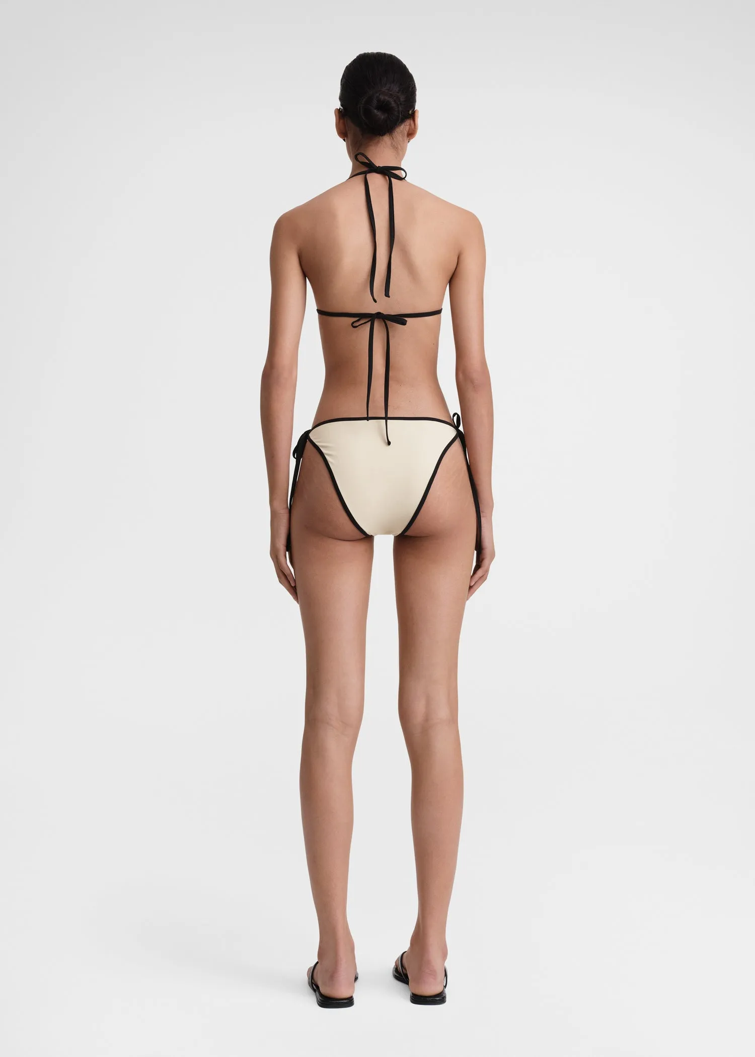 Stripe tie bikini top light hay sold by Toteme product image thumbnail 3