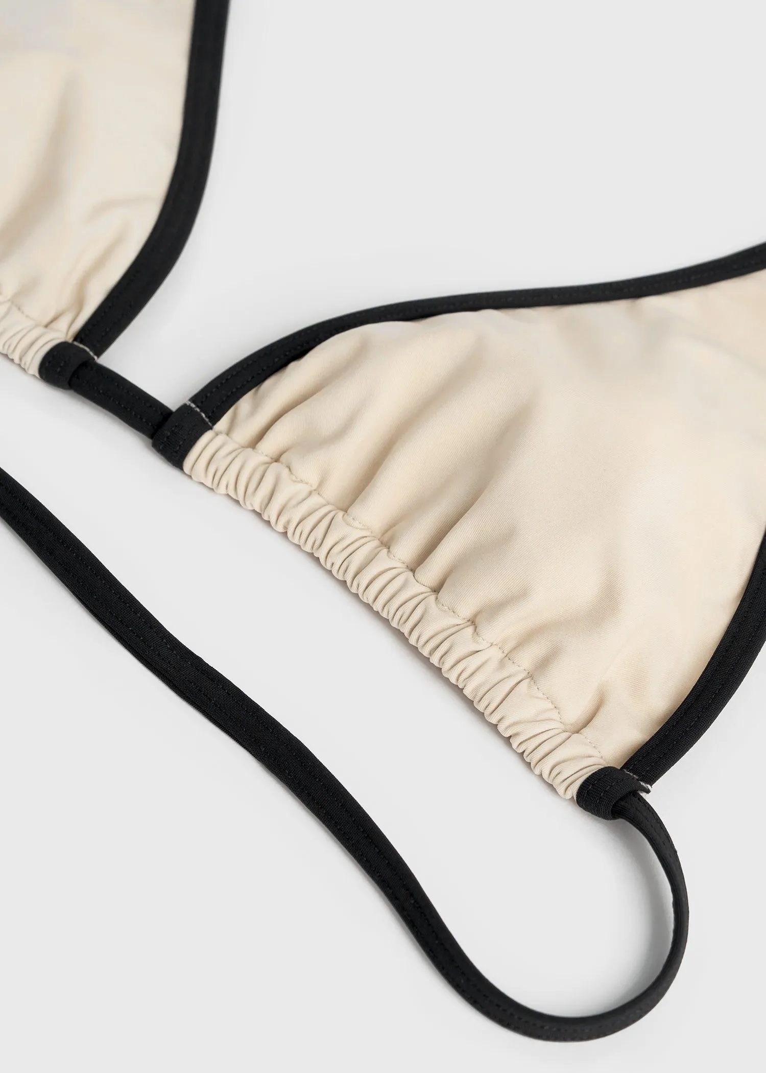 Stripe tie bikini top light hay sold by Toteme product image thumbnail 5