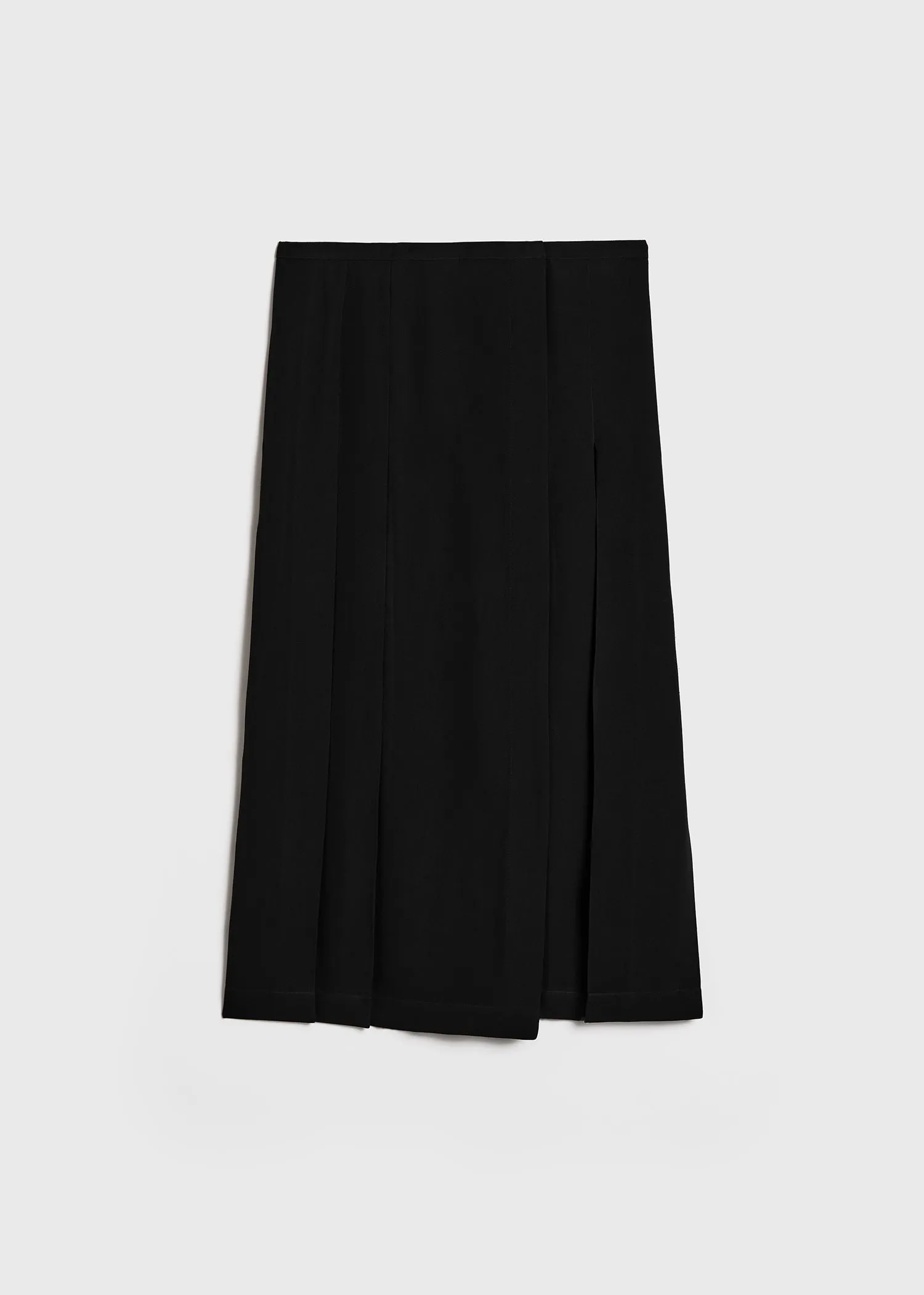 Pleated wrap skirt black sold by Toteme product image thumbnail 5