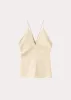 Draped twill cami top bleached sand sold by Toteme