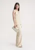Draped twill cami top bleached sand sold by Toteme