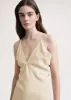Draped twill cami top bleached sand sold by Toteme