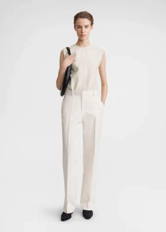 Straight satin trousers ecru sold by Toteme