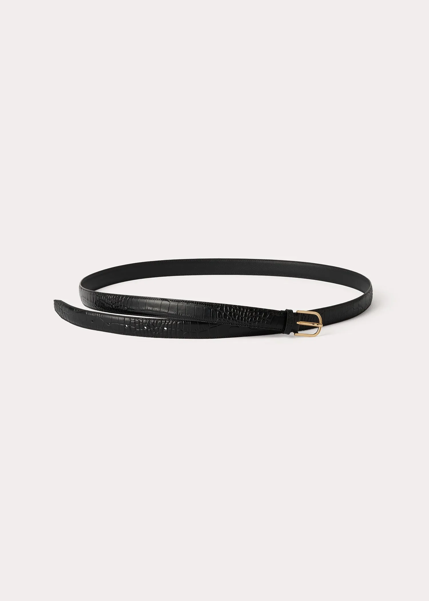 Wrap belt black croco sold by Toteme product image thumbnail 4