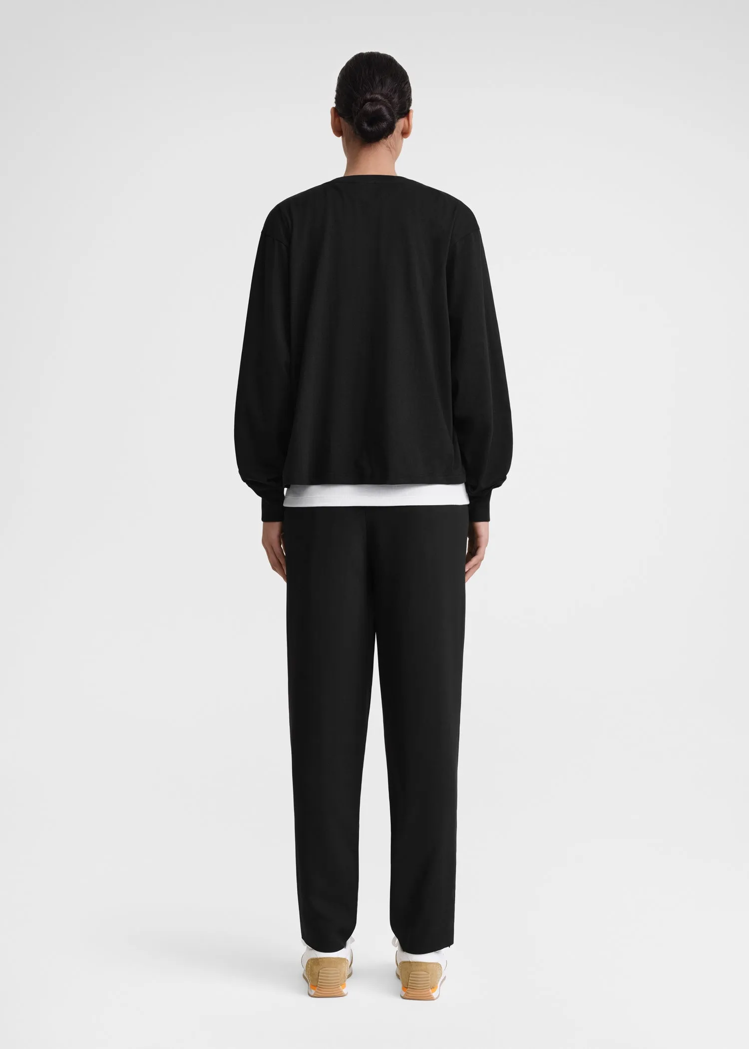 Long-sleeve jersey tee black sold by Toteme product image thumbnail 4