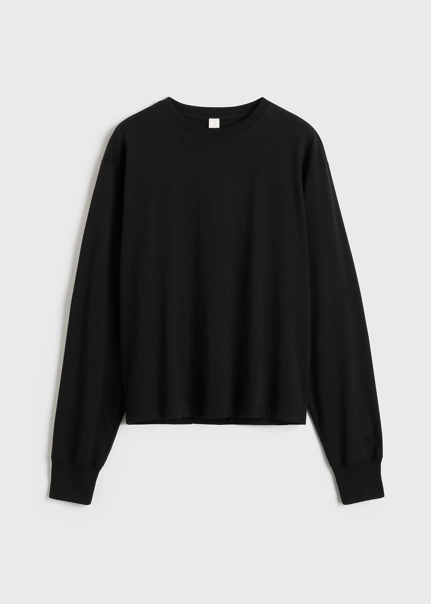 Long-sleeve jersey tee black sold by Toteme product image thumbnail 5