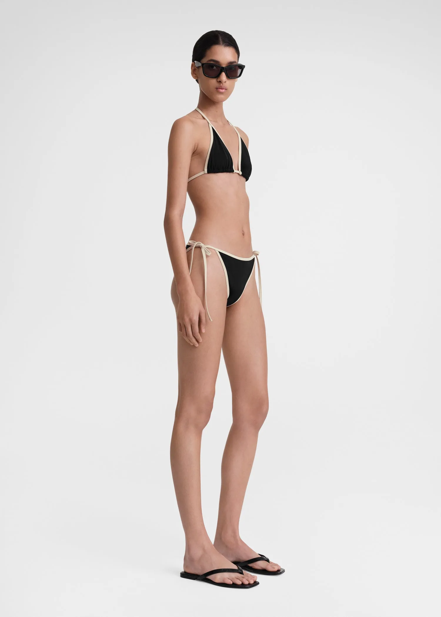 Stripe tie bikini bottoms black sold by Toteme product image thumbnail 2