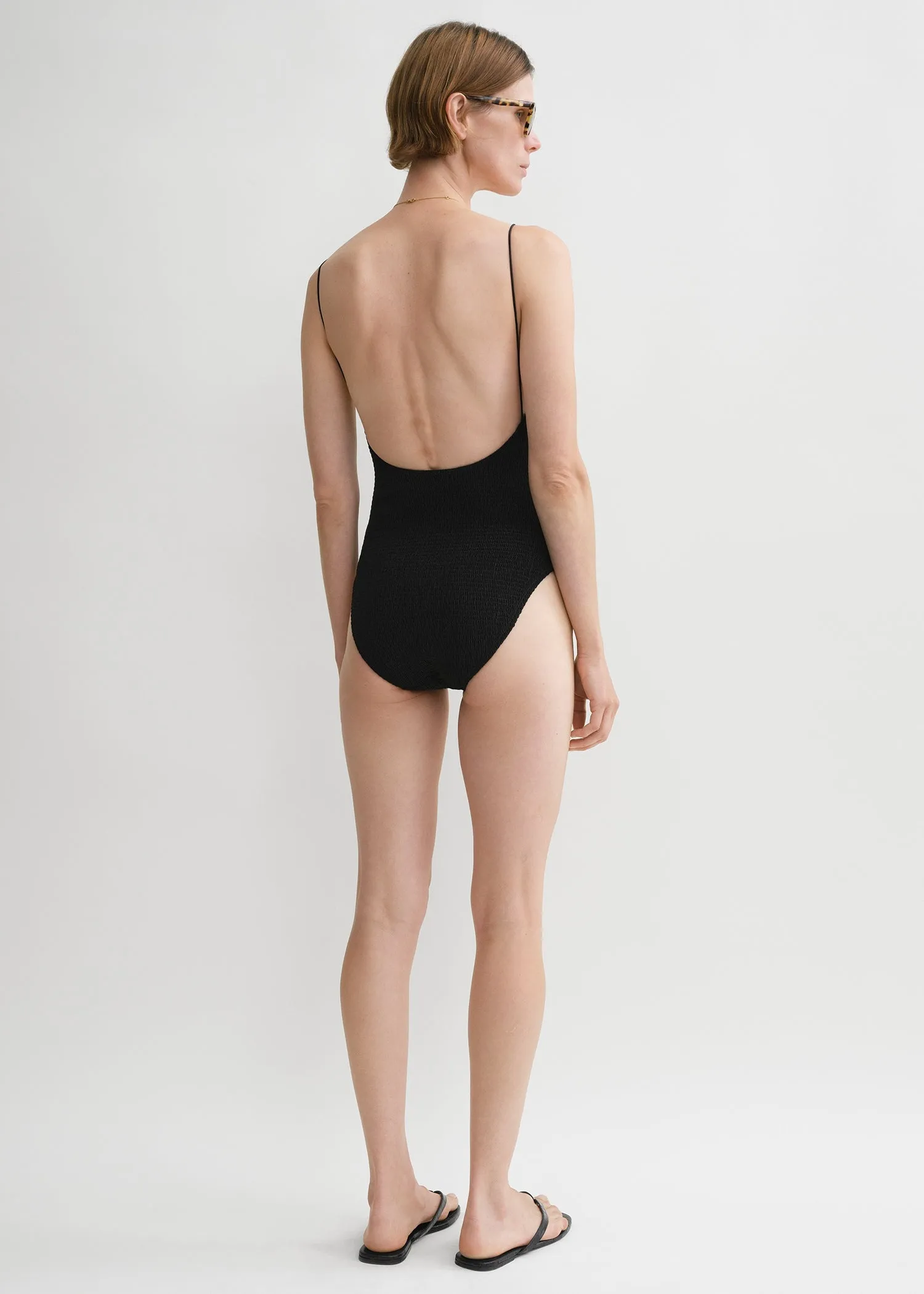 Smocked swimsuit black sold by Toteme product image thumbnail 3
