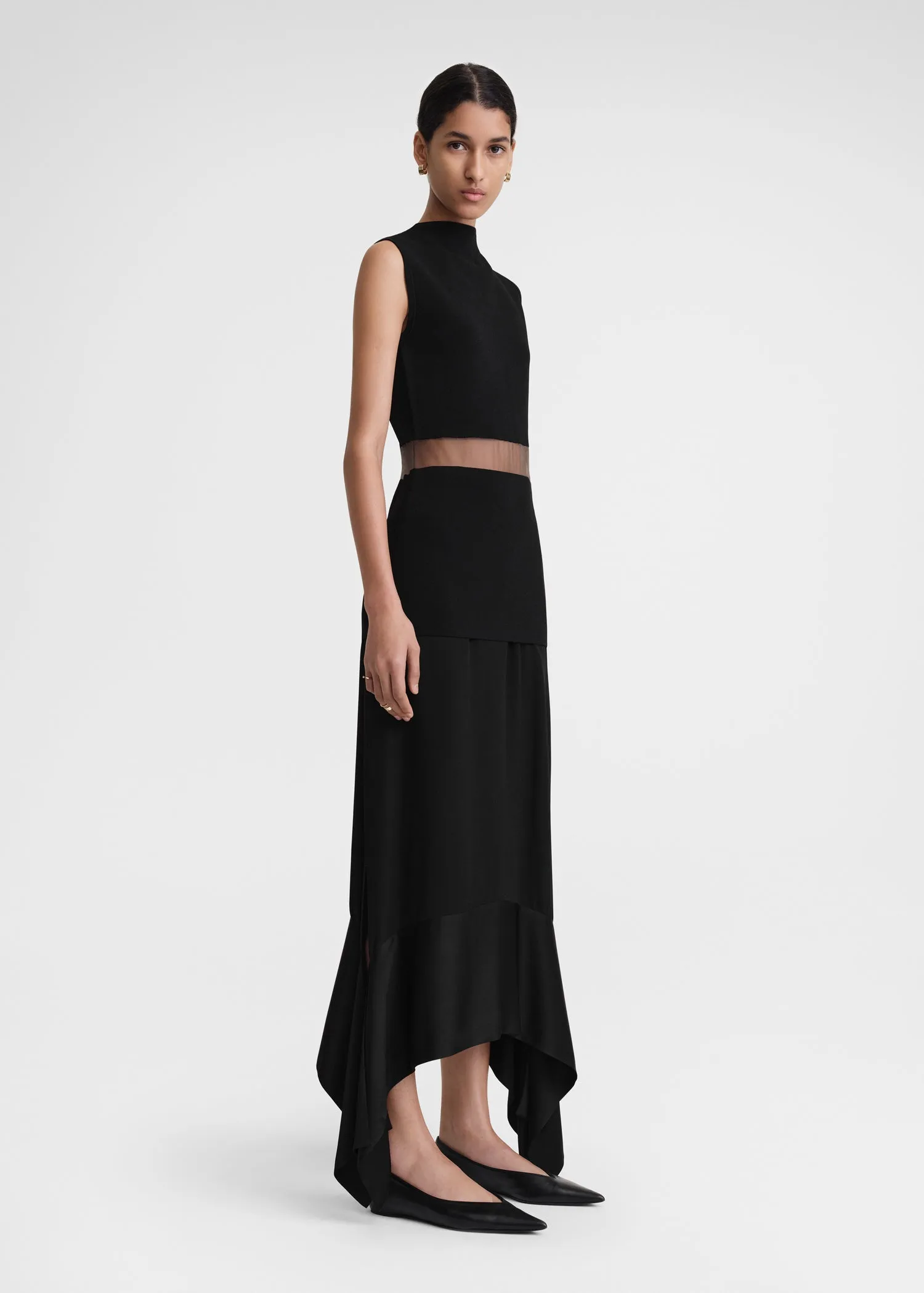 High-neck evening top black sold by Toteme product image thumbnail 2