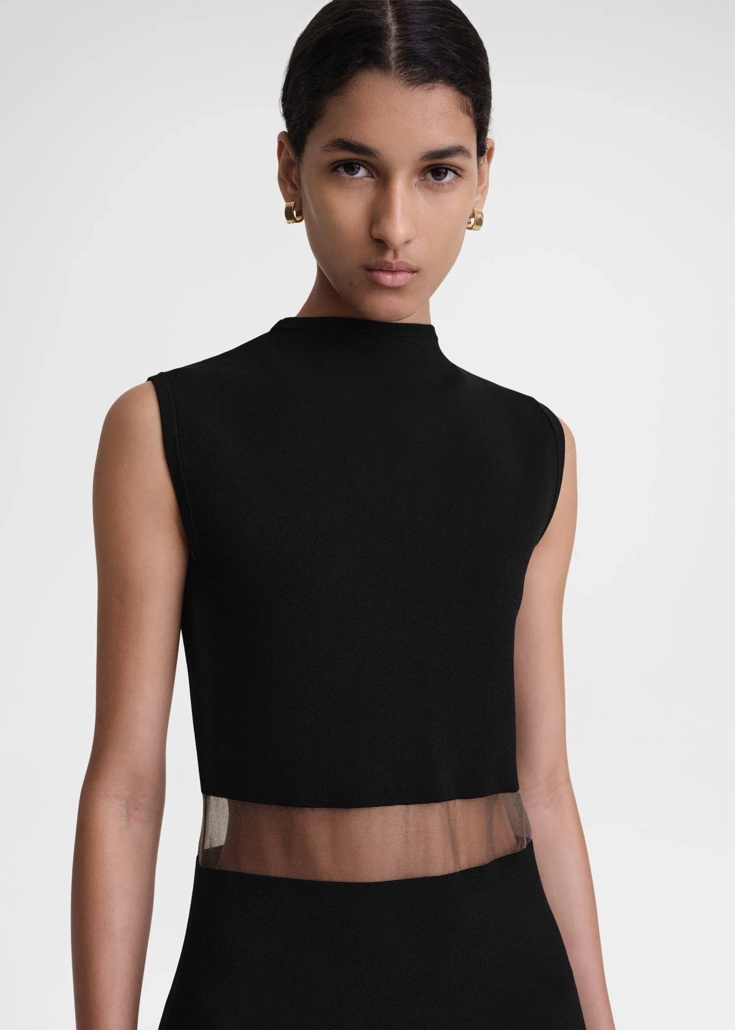 High-neck evening top black sold by Toteme product image thumbnail 4