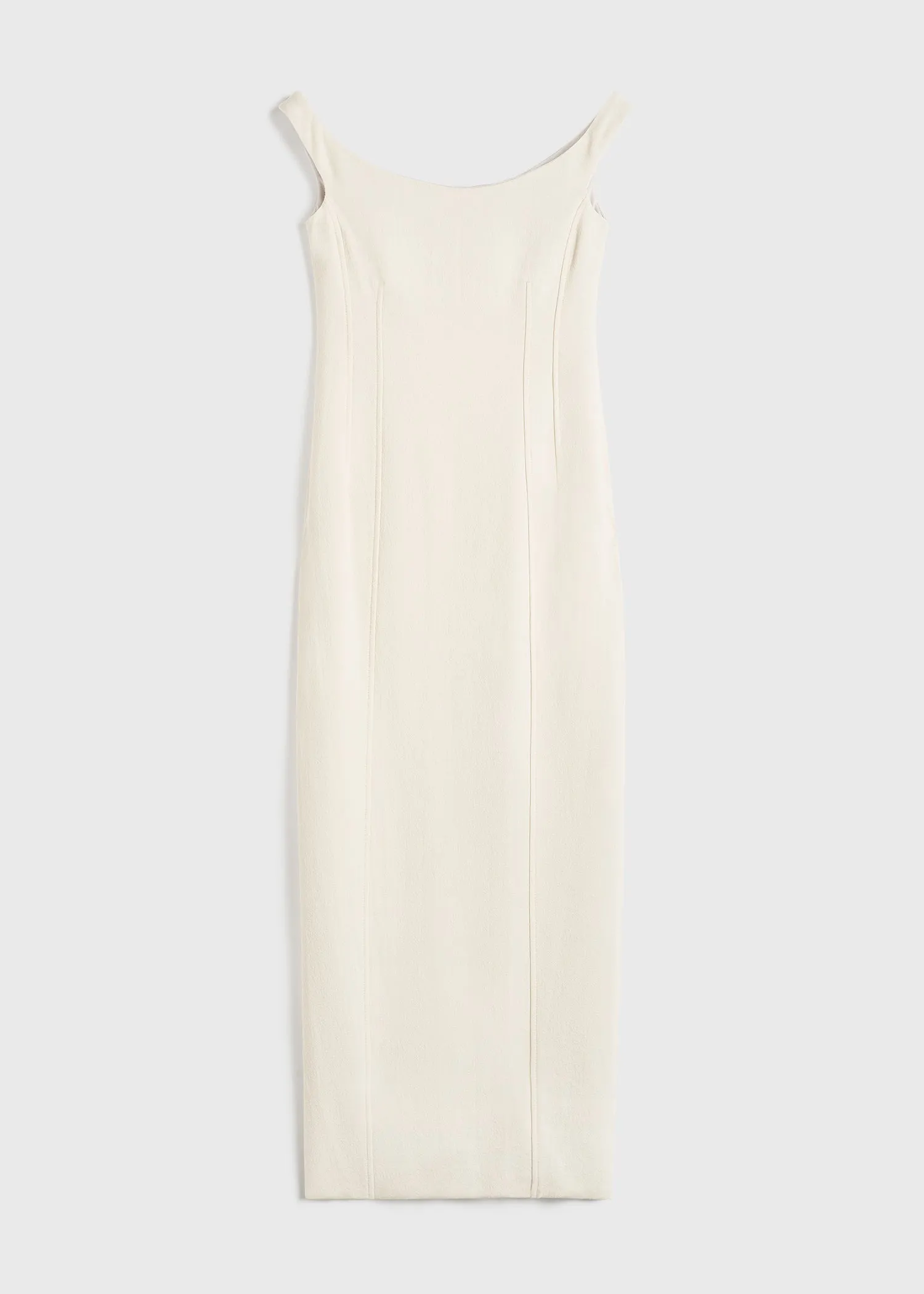 Curved off-shoulder dress eggnog sold by Toteme product image thumbnail 5