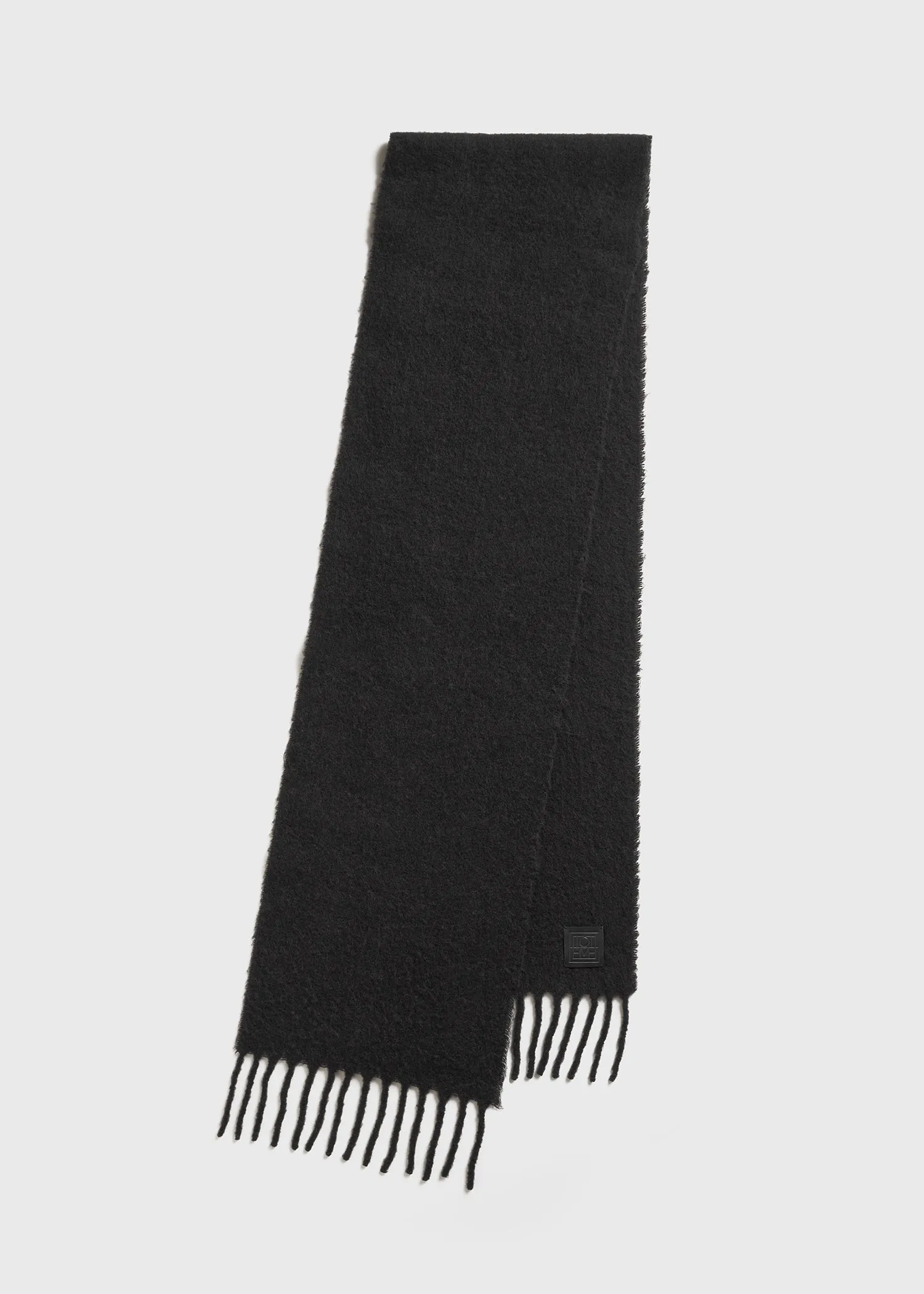 Monogram leather patch scarf black sold by Toteme product image thumbnail 5