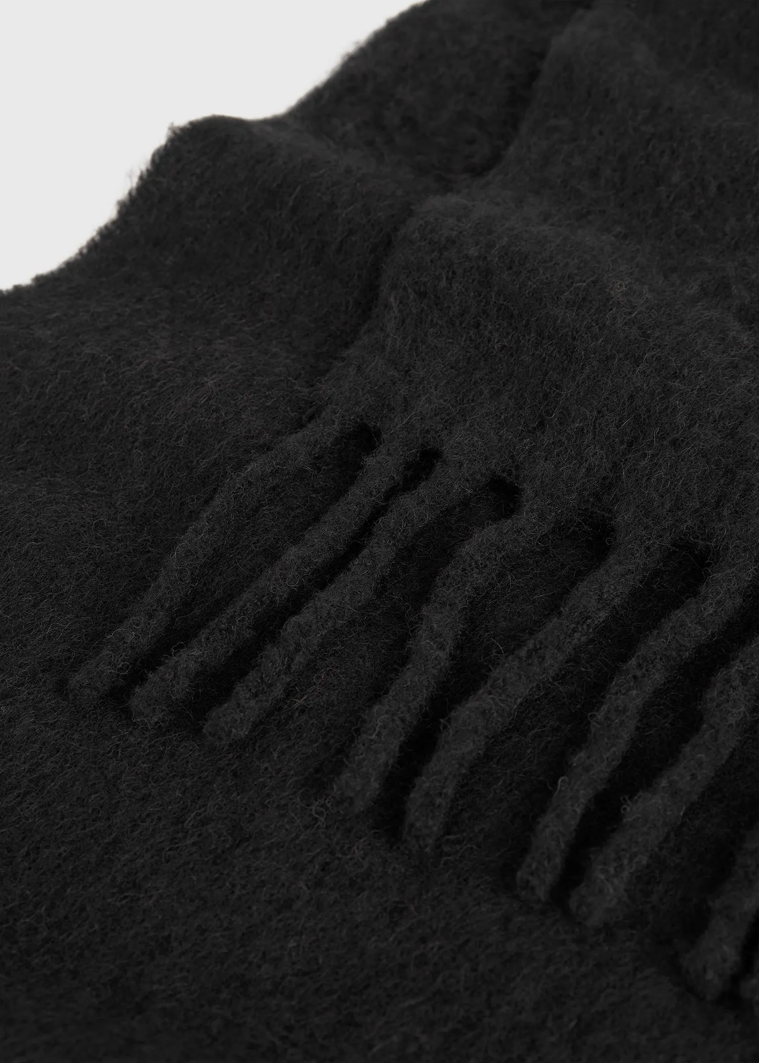 Monogram leather patch scarf black sold by Toteme product image thumbnail 4