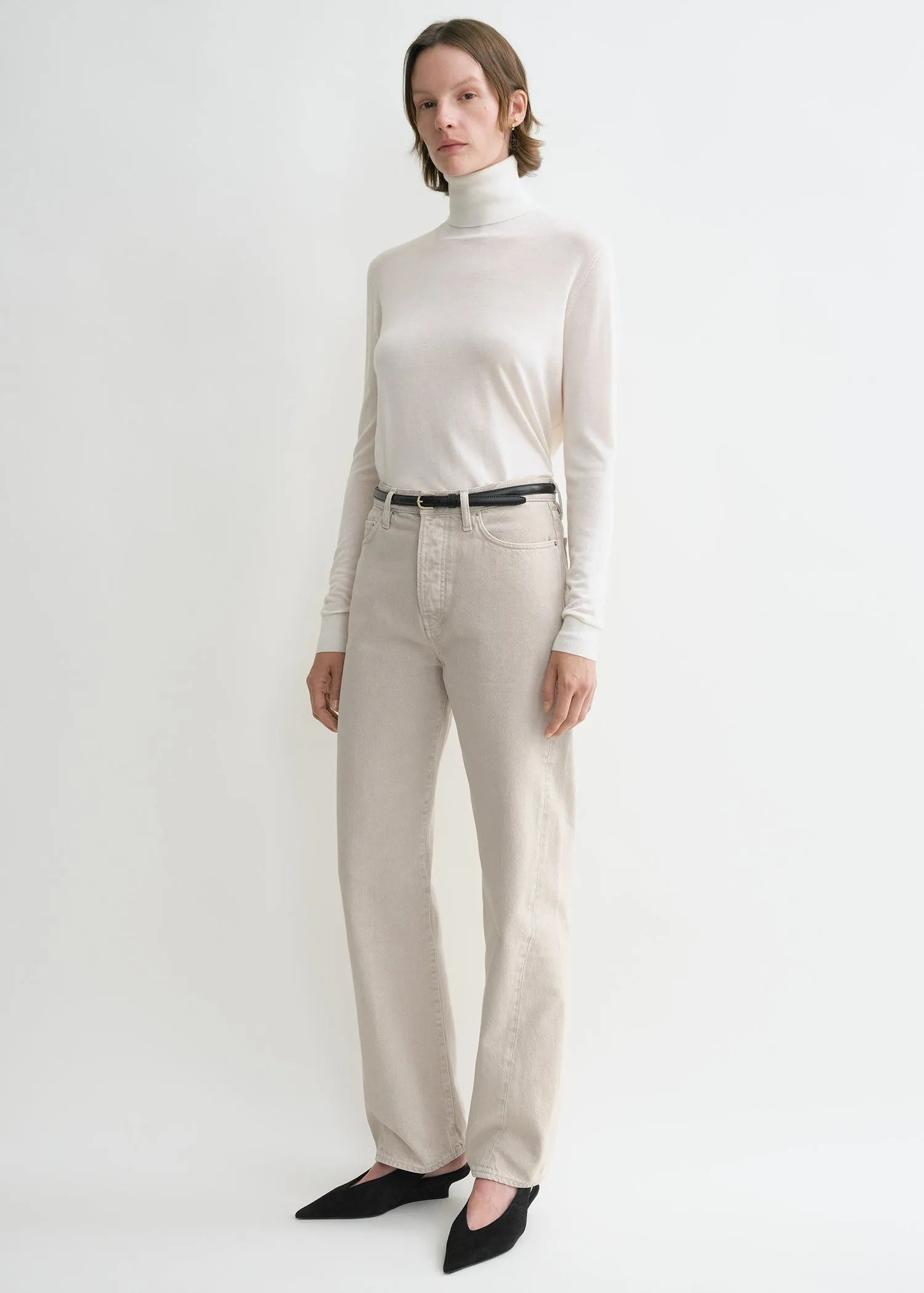 Twisted seam denim full length smoke grey sold by Toteme product image thumbnail 2