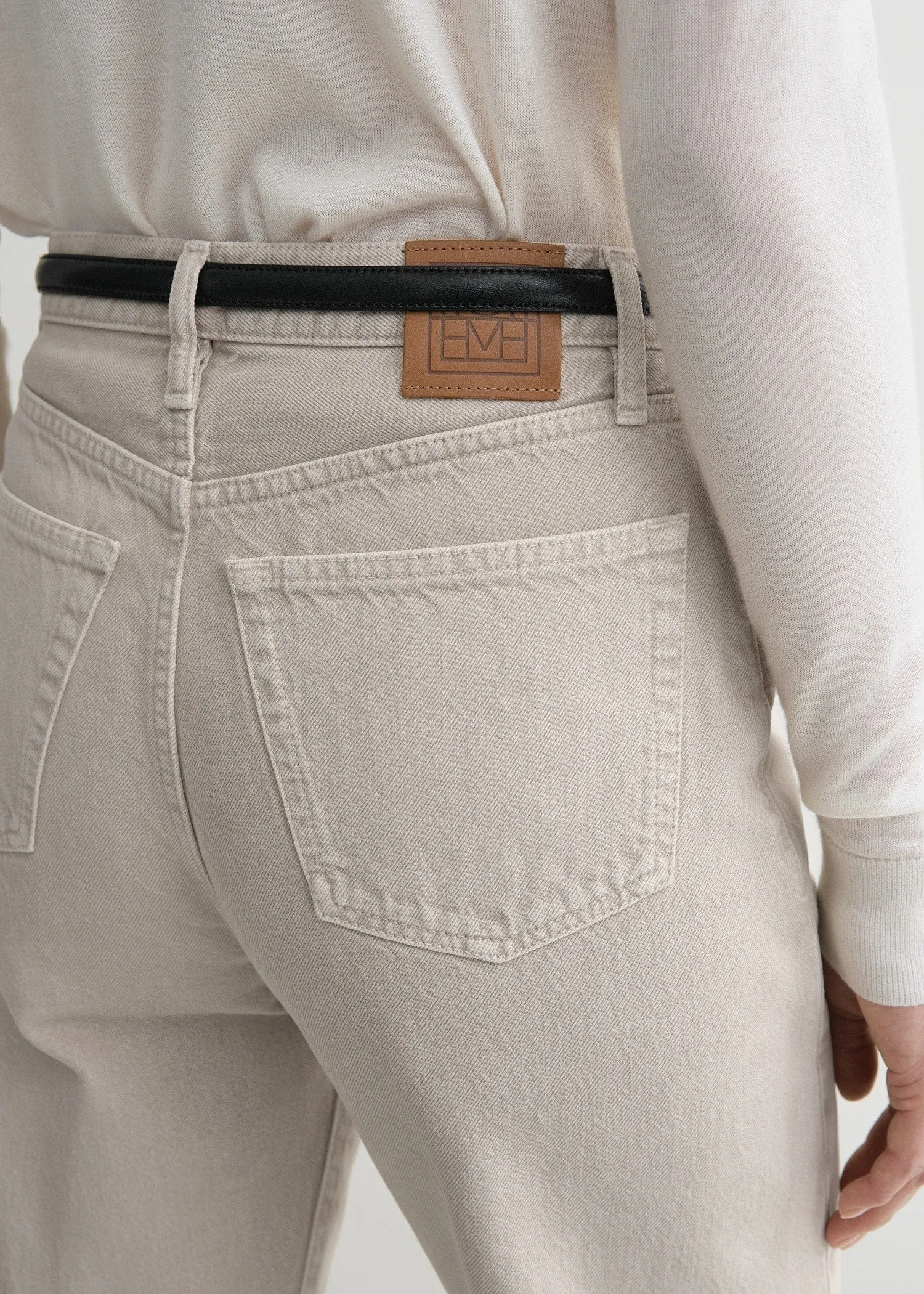 Twisted seam denim full length smoke grey sold by Toteme product image thumbnail 4