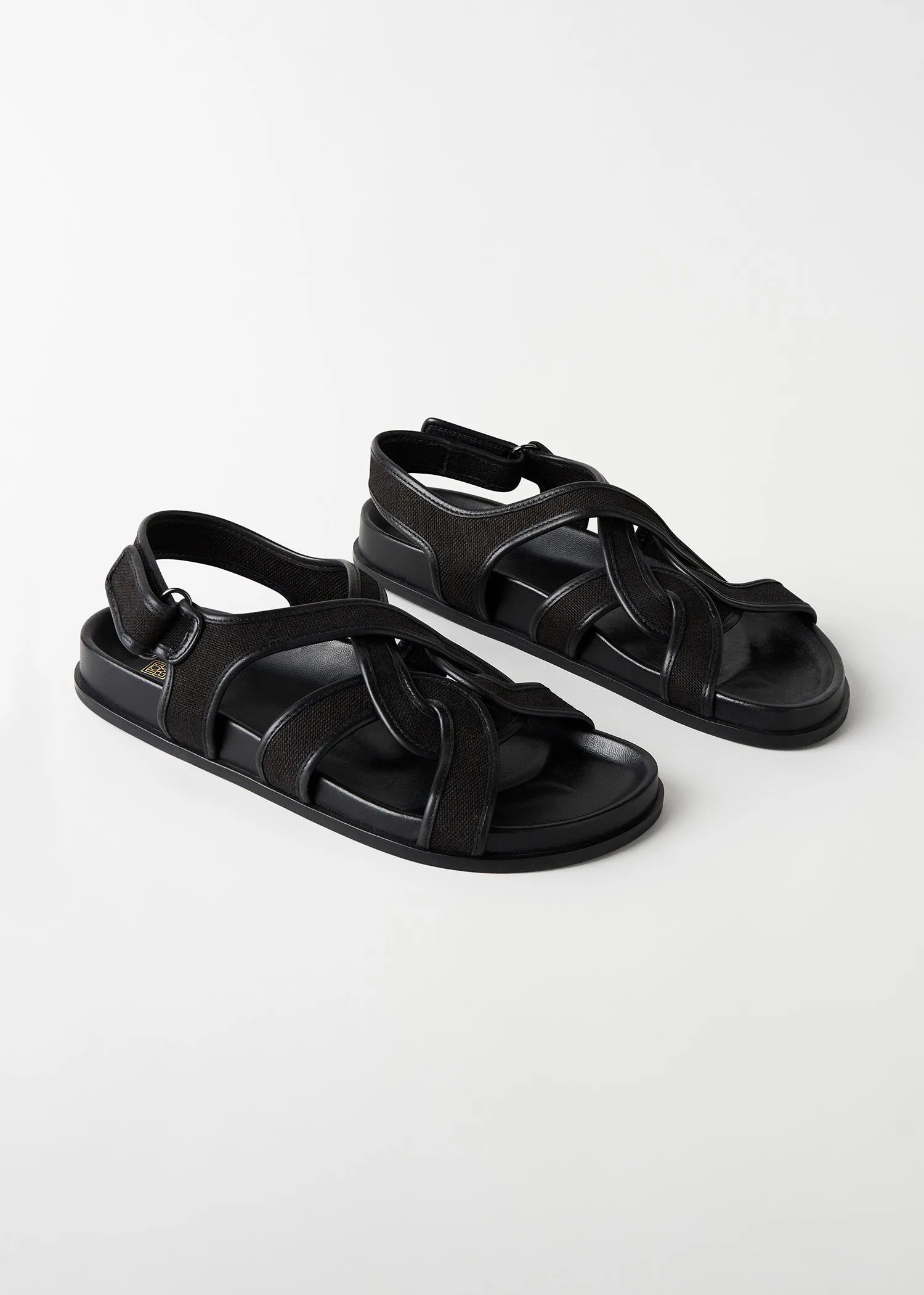 Chunky canvas sandals black sold by Toteme product image thumbnail 5