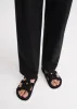 Chunky canvas sandals black sold by Toteme