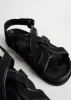 Chunky canvas sandals black sold by Toteme